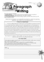 esl paragraph writing worksheets pdf