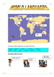 English Worksheet: World languages