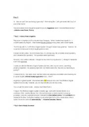 English Worksheet: English Day