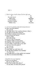 English worksheet: English Test