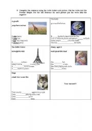 English Worksheet: present simple_positives and negatives