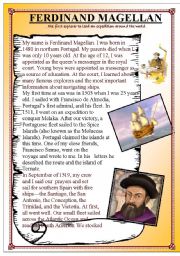 English Worksheet: Ferdinand Magellan