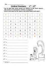 ordinal numbers