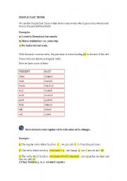 English worksheet: Simple past tense