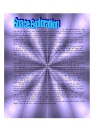 English Worksheet: Space Exploration