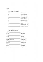 English Worksheet: Easy Test