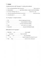 English worksheet: Going to