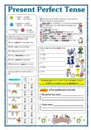 English Worksheet: PRESENT PERFECT TENSE