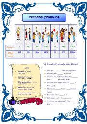 Personal pronouns