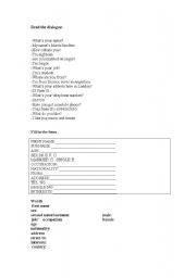 English worksheet: Personal information