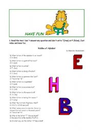 Riddles of Alphabet 