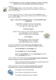 English Worksheet: Past Continuos