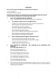 English Worksheet: Causatives