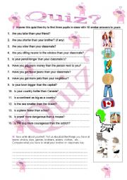 English worksheet: Quiz