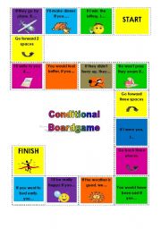 English Worksheet: conditionals boardgame