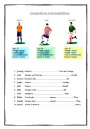 English Worksheet: COMPARATIVES AND SUPERLATIVES