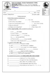 English Worksheet: review exercises 6grade