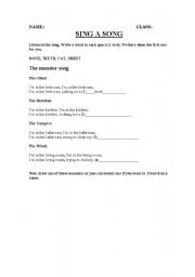 English worksheet: HALLOWEENS SONG