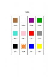 English worksheet: Picture Vocabulary - Color