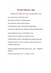 English worksheet: First conditional poem