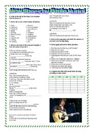 English Worksheet: Song: New Shoes by Paolo Nutini