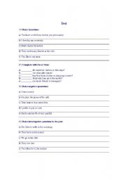 English Worksheet: Written Test
