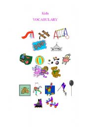 English Worksheet: VOCABULARY KIDS