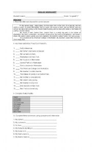 English worksheet: Personal information