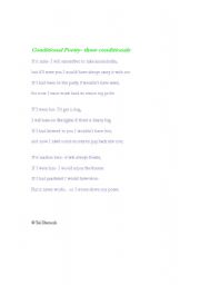English Worksheet: Conditional Poem
