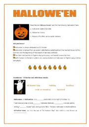 English Worksheet: HALLOWEEN - VERY NICE WORKSHEET