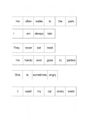 English worksheet: adverbs of frequency