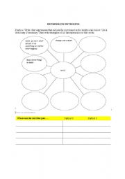 English worksheet: expressions with mind