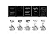 English Worksheet: Bookmarks - Welcome to School