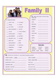 English Worksheet: Family II