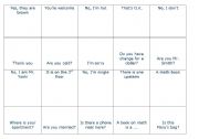 English Worksheet: QUESTIONS AND ANSWERS DOMINO