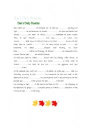 English Worksheet: Daily Routine