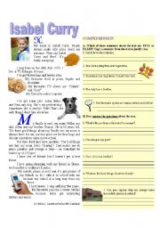 English Worksheet: Isabel Curry