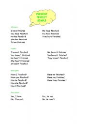 English worksheet: Present Perfect Simple (grammar)