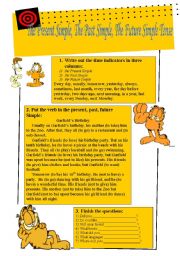 English Worksheet: The Present Simple, the Past Simple, the Future Simple Tense.