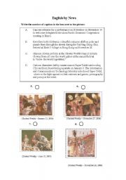 English Worksheet: English by news