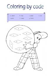 English Worksheet: LITTLE BOY -COLORING 