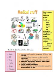 English Worksheet: medical stuff 