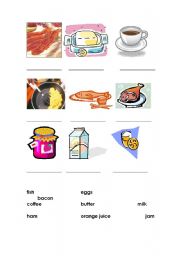 English worksheet: Food vocabulary