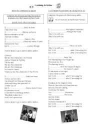 English Worksheet: Listening Activities using present perfect simple