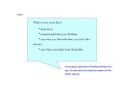 English worksheet: Speaking Activity 1