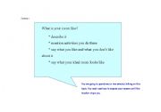 English Worksheet: Speaking Activity 1