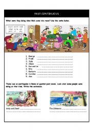 English Worksheet: Past continuous