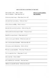English Worksheet: Adverbs of Manner and Agent Nouns
