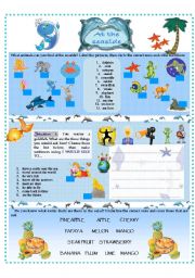 English Worksheet: AT THE SEASIDE