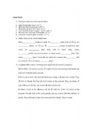 English Worksheet: Present Simple exercises